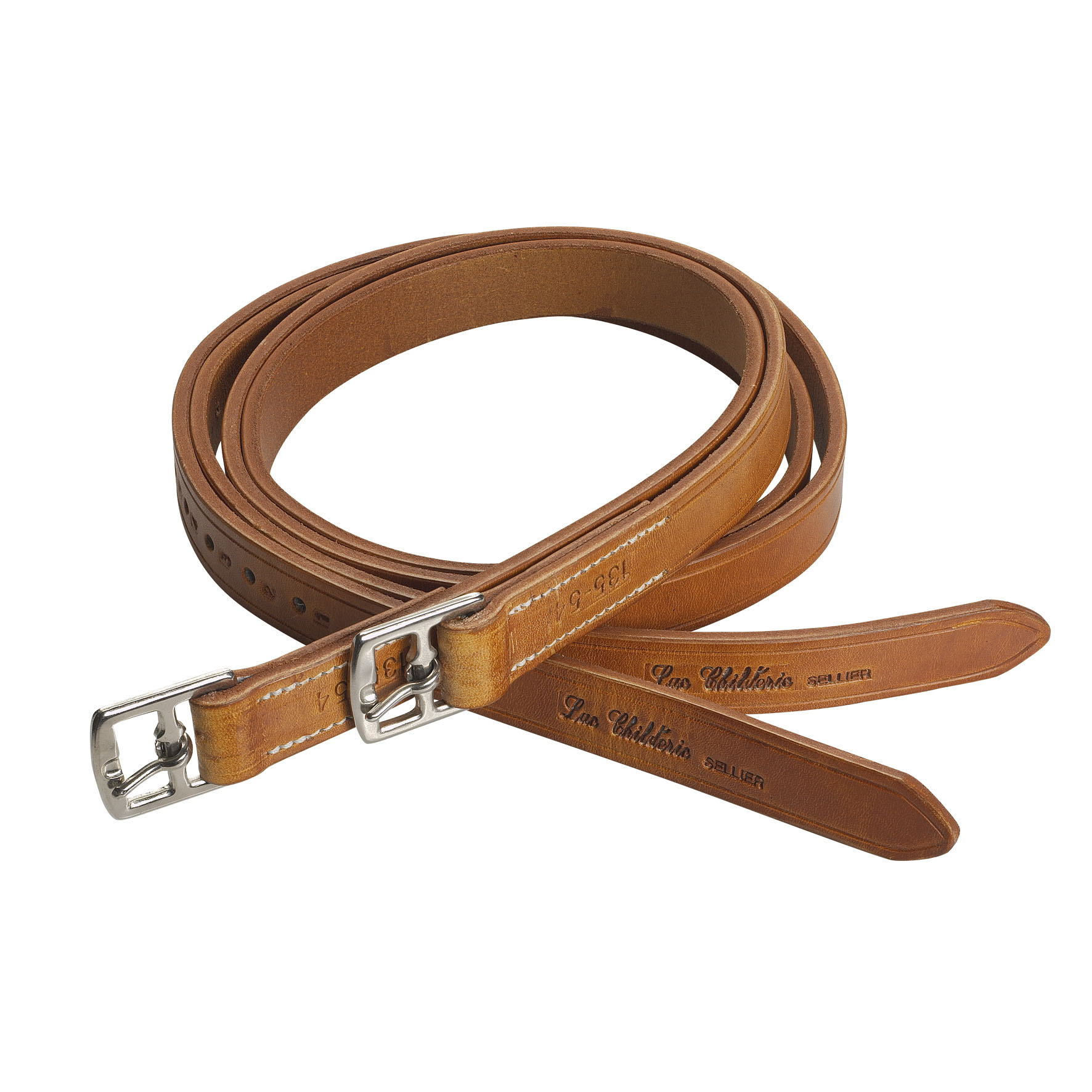 Brown Synthetic Stirrup Straps Leathers 58" 